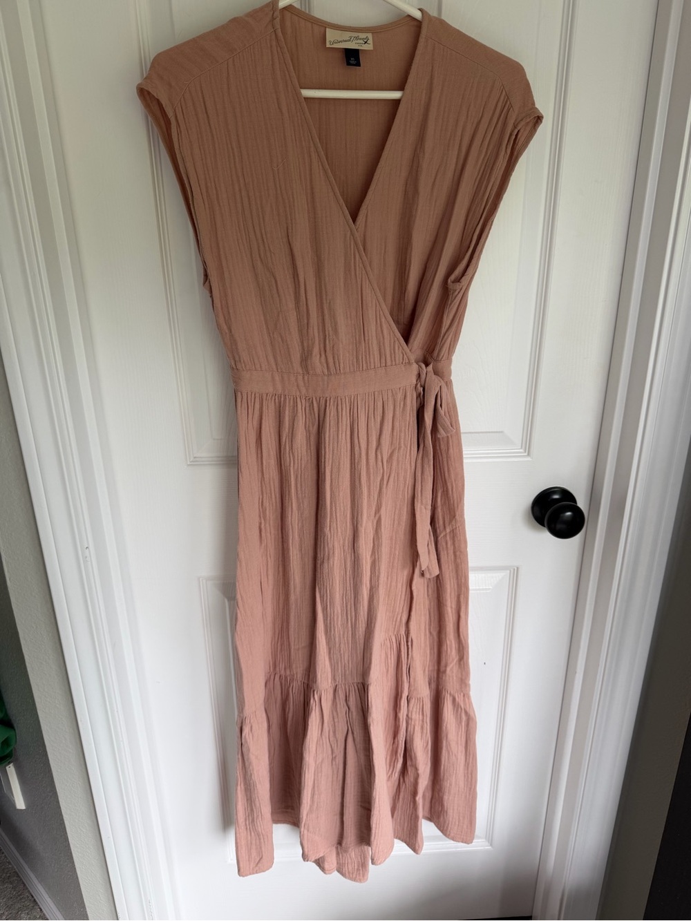 Universal Thread Dusty Blush Wrap Midi Dress